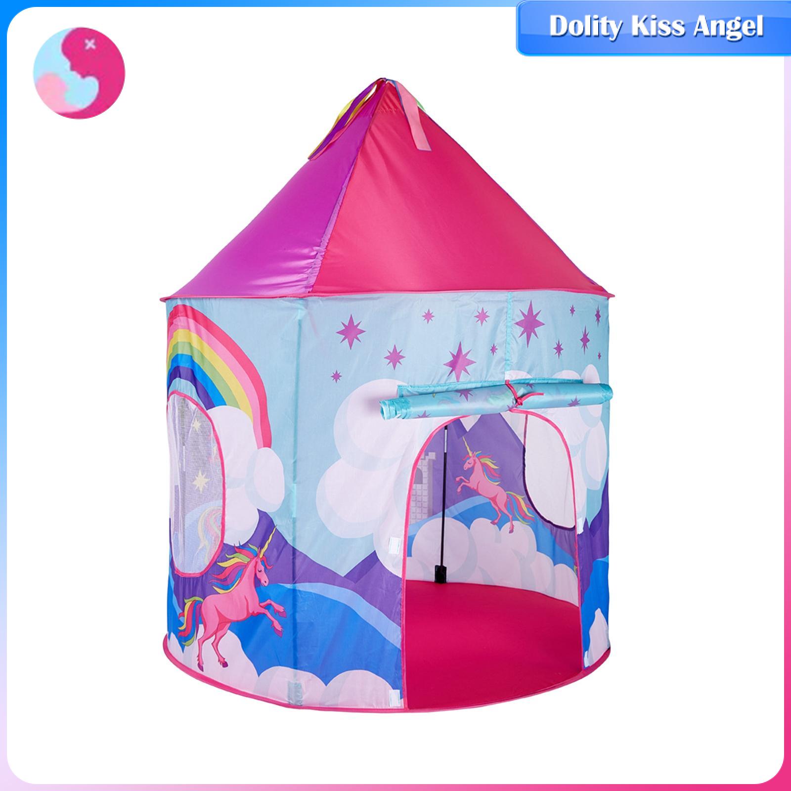 Dolity Kids Castle Play Tent Portable for Indoor and Outdoor Games