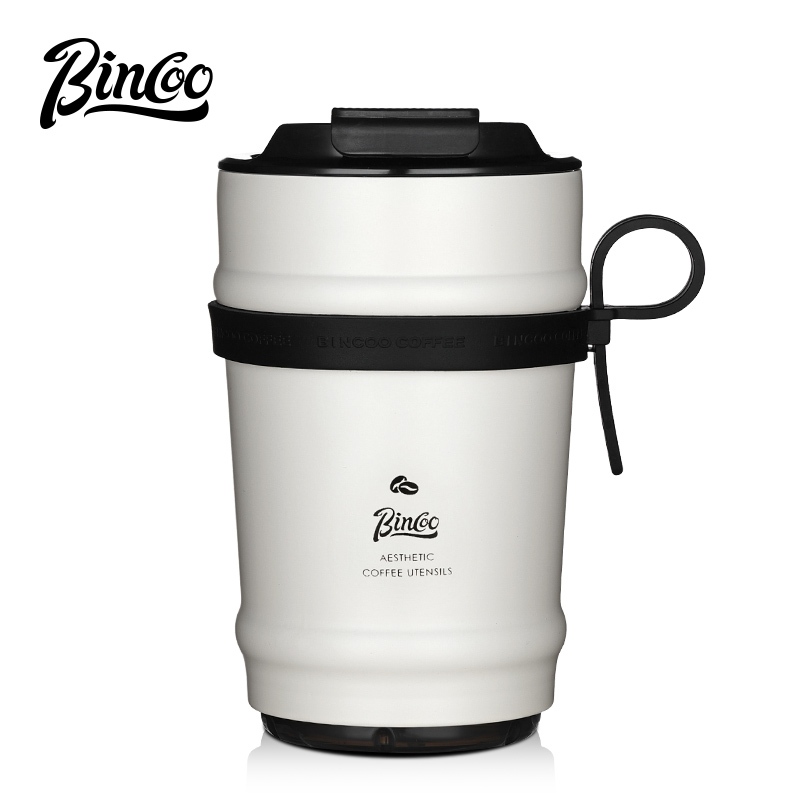 BINCOO Coffee Cup Leak-proof Ceramic Liner Coffee Mug Thermal Tumbler Portable 316 Stainless Steel for Home Office Outdoor Travel and in Car 330ML ราคา 700 บาท*ส่งฟรี