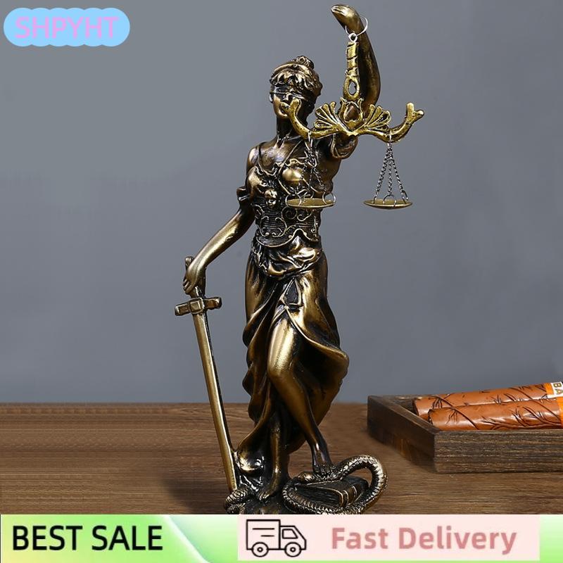 SHPYHT 1ชิ้นห้องนั่งเล่นสำนักงานตกแต่งโต๊ะสไตล์ยุโรปสร้างสรรค์บ้านย้อนยุคเลียนแบบทองแดงเทพธิดาแห่งความยุติธรรมเครื่องประดับ ราคา 183 บาท*ส่งฟรี
