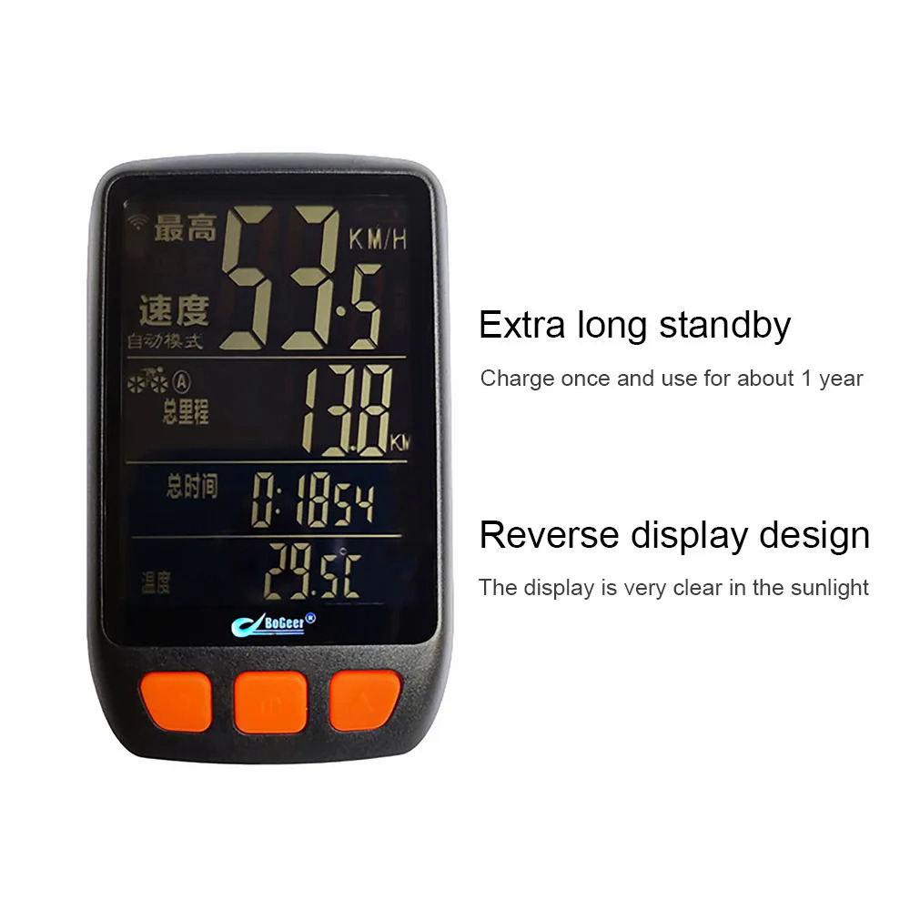 Draadloze có thể mã hóa waterdichte snelheid rút tiền màn hình cảm ứng rit kilometerler fietsen snelheidsmeter voor fiets motorfiets