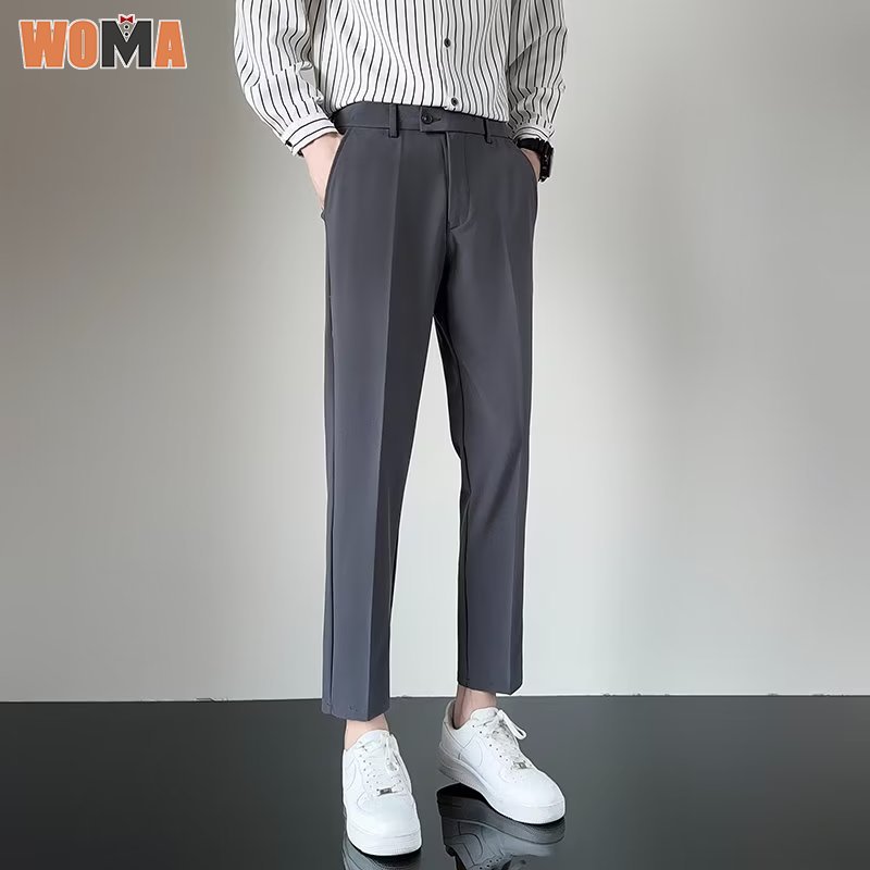 WOMA Người đàn ông của đi công tác mỏng trang trọng thoải mái phù hợp với quần draped phù hợp với quần