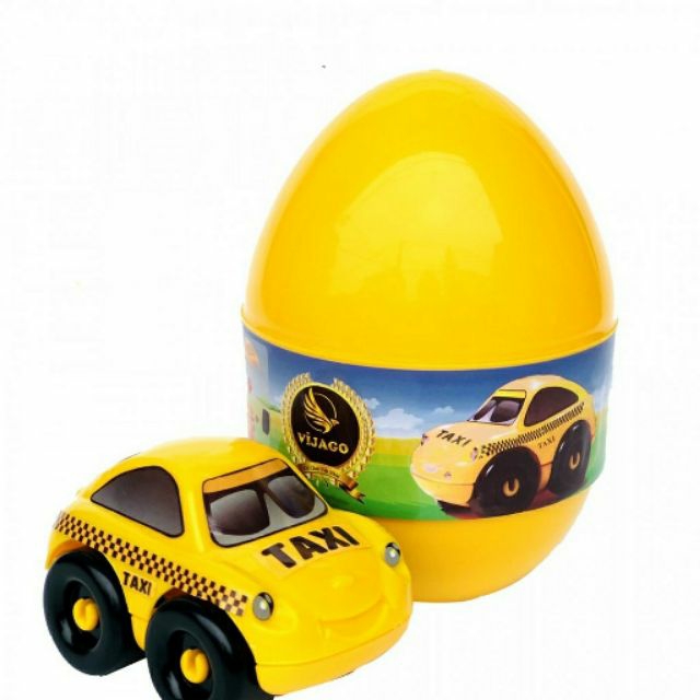 Đồ Chơi Bóc Trứng Khổng Lồ Sưu Tập Mô Hình Xe Ô Tô Taxi,Trứng Khủng Long