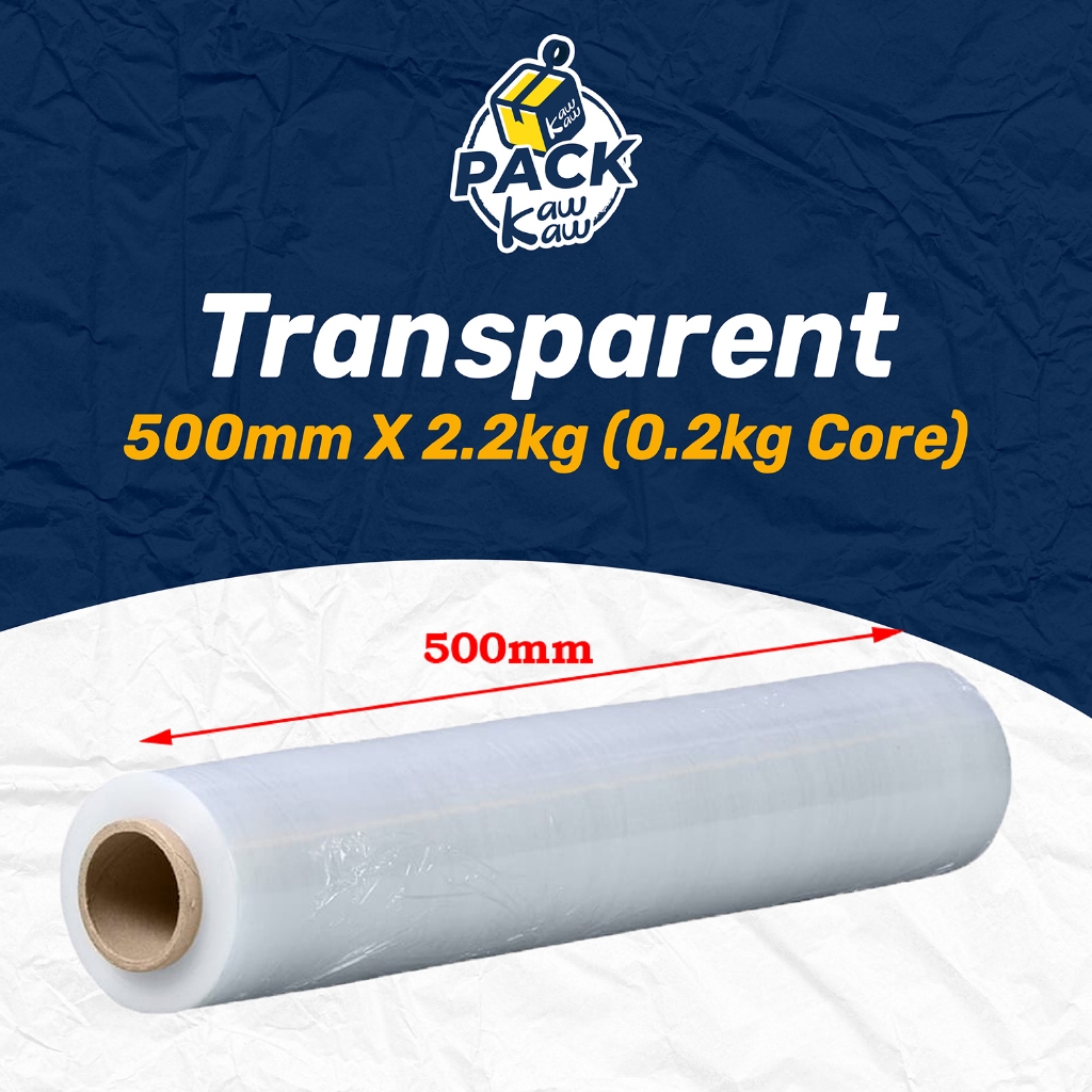 Stretch Film Clear/Black 250mm 500mm 2.2kg 1.1kg SF01