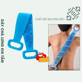 Dây chà lưng silicon, đai kì lưng cọ lưng mɑssage khi tắm 2 mặt gai tẩy tế bào chết