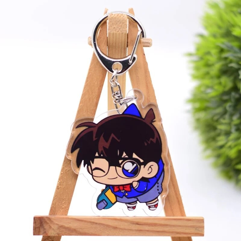 Móc khóa Thám tuwe lừng danh Conan Ran Akai Ai Haibara Kid Shinichi Phụ kiện trang trí túi xách Balo