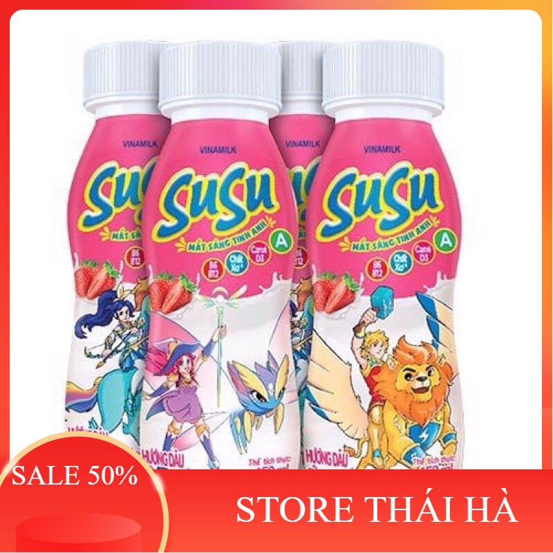 Sữa chua uống có thạch Susu 6 chai x 80 ml - Shop THÁI HÀ