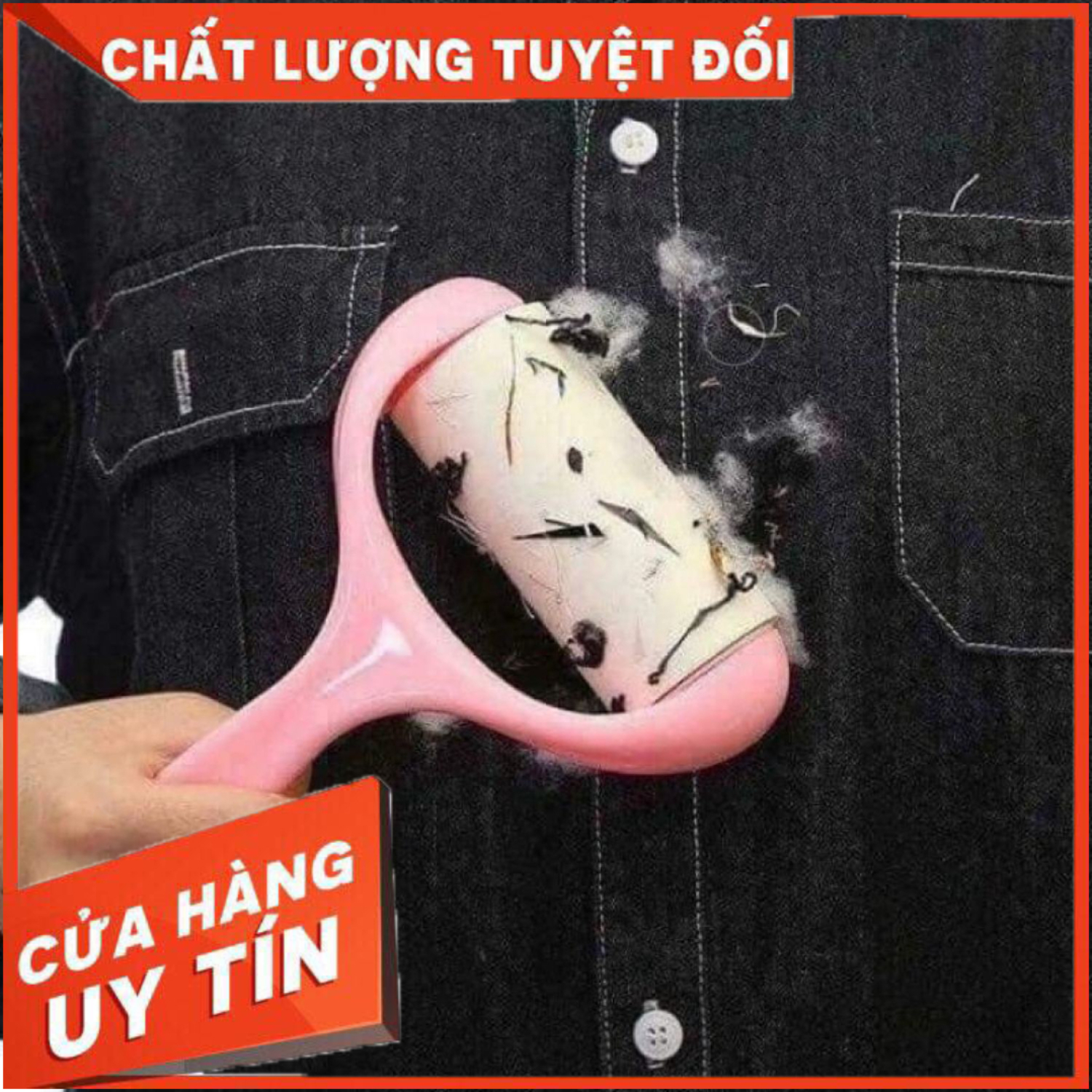 Cây lăn bụi quần áo kèm 2 lõi thay thế