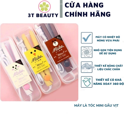 Máy là tóc mini gấu vịt hàng chuẩn đẹp an toàn pvn3616