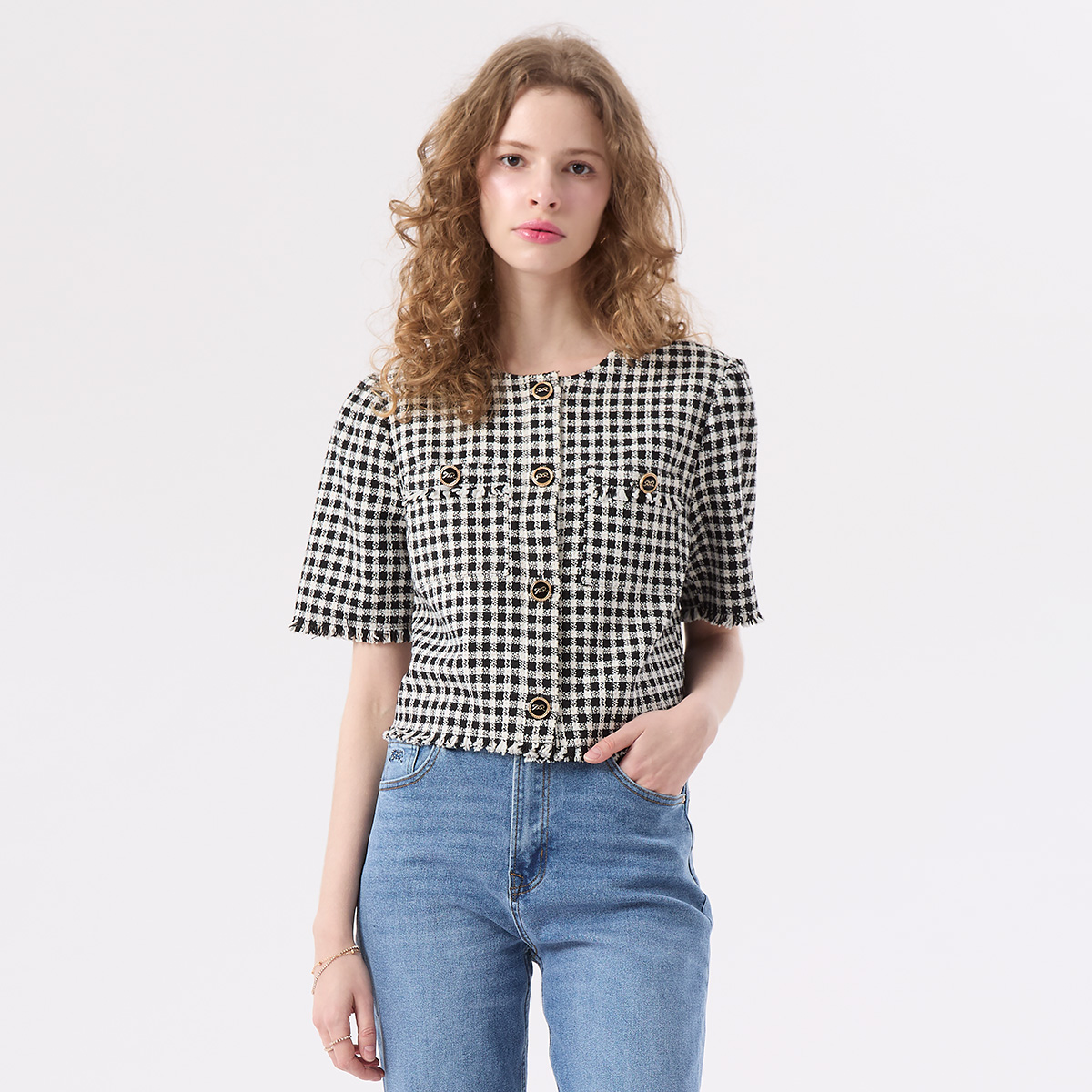 EP แจ็คเก็ตผ้าทวีด ผู้หญิง สีดำ I Tweed Jacket I 04900 ราคา 1,537 บาท*ส่งฟรี