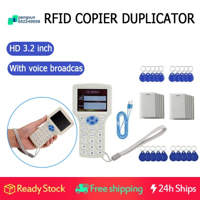 10 Frequency NFC Smart Card Reader Writer RFID Copier Duplicator 125KHz 13.56MHz Fob Copy Encrypted Key Card UID USB