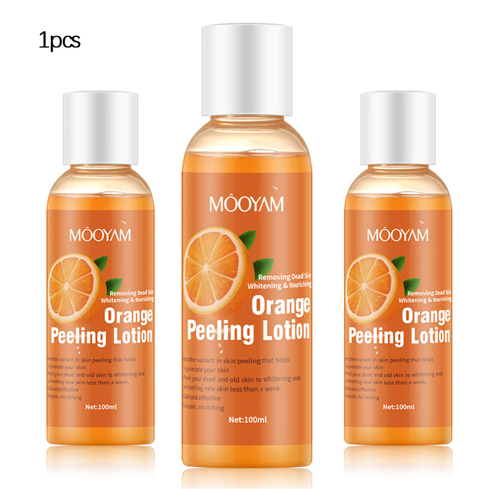 B-fdikou mooyam bóc da chân Lotion màu cam tự nhiên tinh chất móng chân tay da chết Exfoliator mặt nạ làm trắng lột 100ml