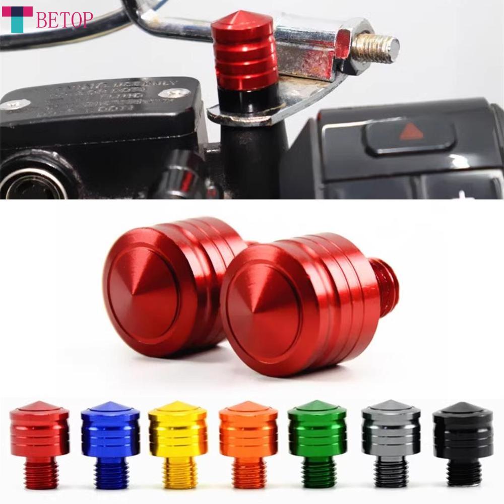 Teabelle   2 cái ốc vít lỗ gương chiếu hậu nhôm CNC cho xe mô tô M8 M10 gương chiếu hậu giá đỡ chống gỉ