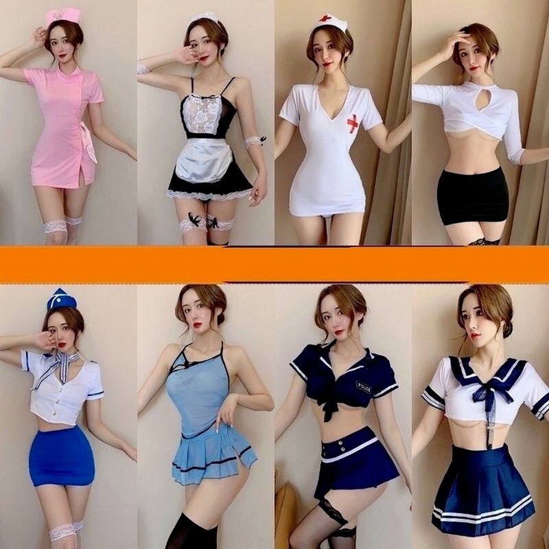 Hot giảm giáCosplay Hầu Gái Nhật Bản/Học Sinh/Y tá Sexy - Bộ Đồ Ngủ Cô Giúp Việc Quyến Rũ Gợi Cảm - student/nurse /stewardess/Maid Cosplay Outfit uniform ^ Hàng sẵn sàng ^