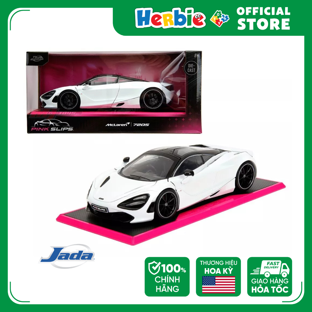 Đồ Chơi Xe Mô Hình JADA TOYS Pink Slips McLaren 720S 1:24 Scale Diecast Model Cars Toys 35294 - Herb