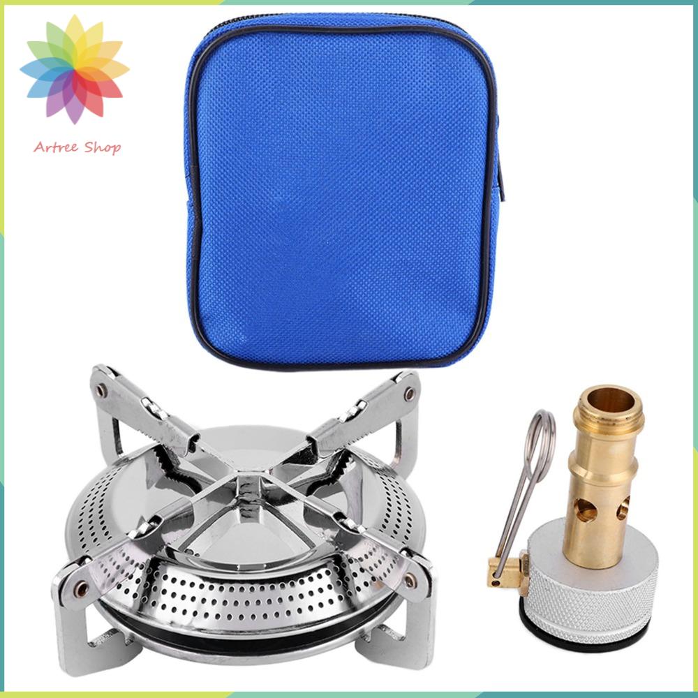 HETU070703. Chống gió Bếp cắm trại Nhẹ Có thể gập lại Bếp cắm trại mini Bền bỉ Bếp gas ngoài trời Cắm trại ngoài trời