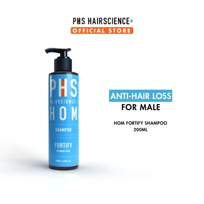 PHS HAIRSCIENCE HOM Fortify Shampoo For Men 200ml |Anti-Hair Loss, Thinning Hair & Stimulate Hair Growth