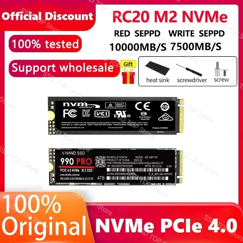 M2 nvme ssd 512gb 1tb ổ cứng m.2 2242 pcie 4.0 m2 nmve 990pro nội bộ ổ cứng lưu trữ thể rắn 2tb 4tb ssd nvme m2 cho ps5