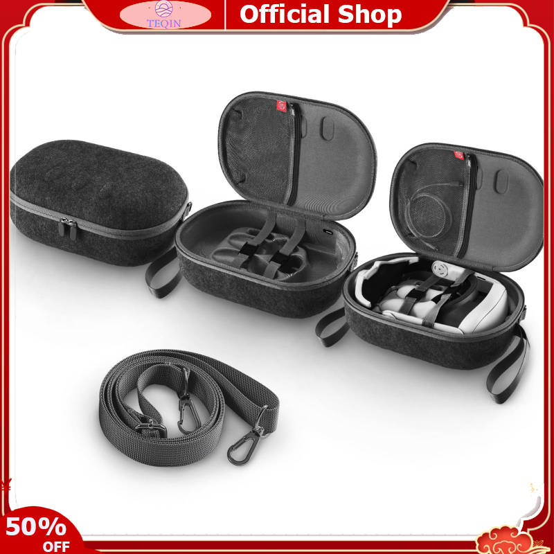 TEQIN toy new Carrying Case Portable Protection Case VR Headset Touch Controllers Other Accessories Storage Bag Travel Home EVA Storage Case Compatible For Meta Quest 3 ราคา 589 บาท*ส่งฟรี