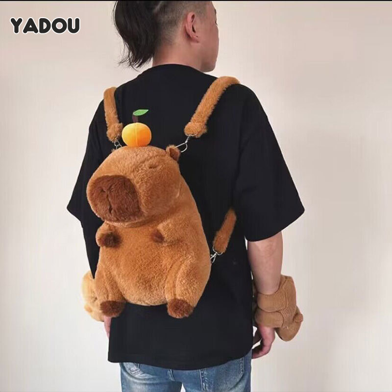 YADOU capybara School Bag Women s Backpack Large Capacity Cartoon Internet