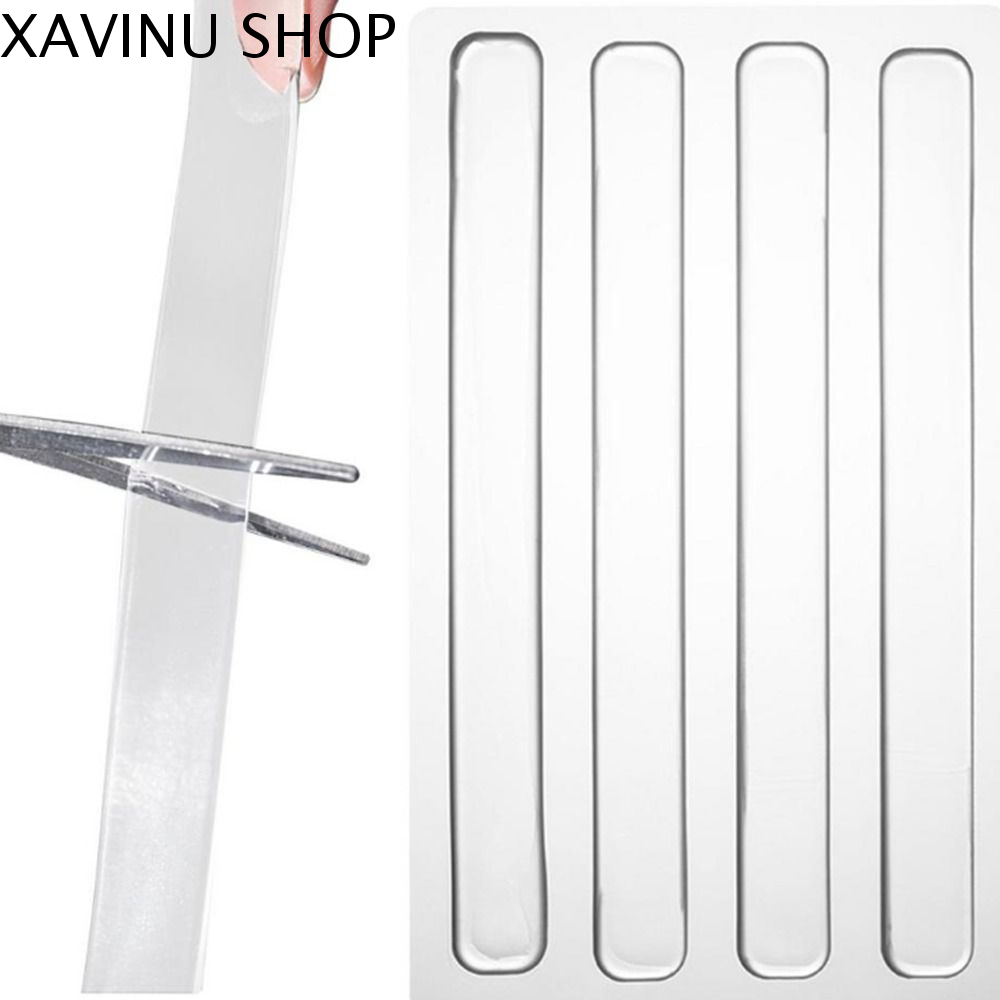 XAVINU Silicone 1 cái Không đánh dấu Chống va chạm Chống trầy xước Tự dính Nhãn dán cửa Chặn cửa Cản tủ Dải đệm