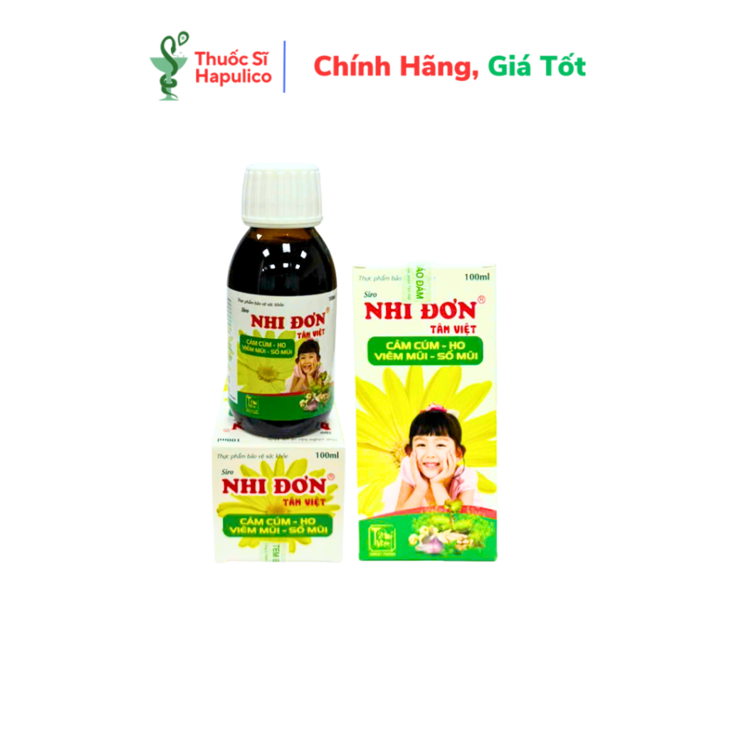 Siro Nhi Đơn Tâm Việt Thảo dượᴄ Tự Nhiên Giúp Giảm Cảm Cúm, Ho, Sổ Mũi – Chai 100ml