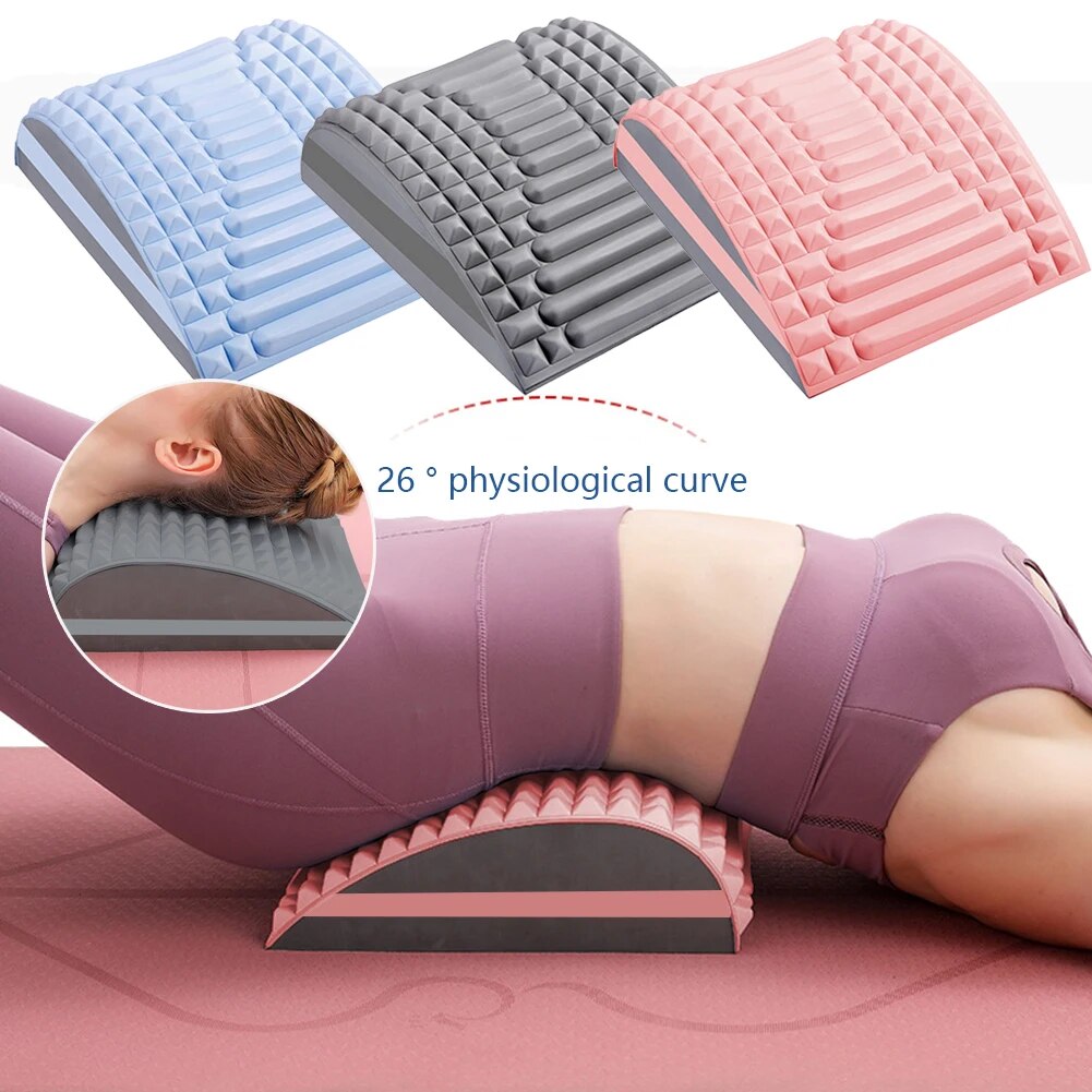 Back Stretcher Pillow Neck Lumbar Support Massager for Neck Waist Back Pain Relief Massage Relaxation Board Back Cushion