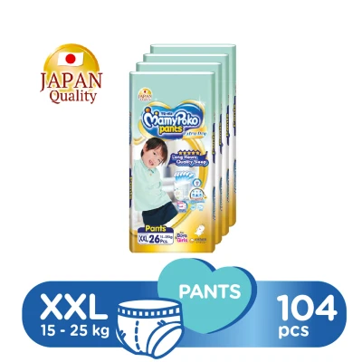 MamyPoko Extra Dry Pants Diapers XXL 26 x 4 packs 104pcs (15-25kg)