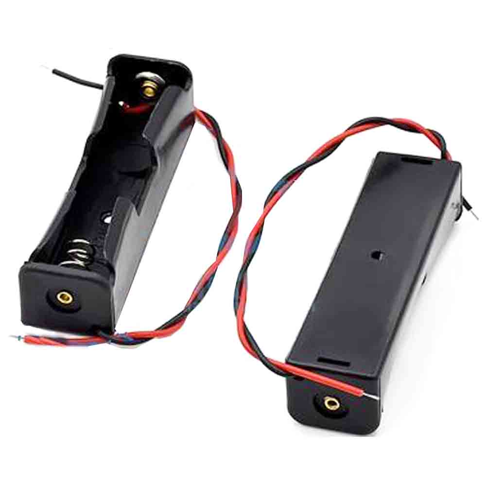 5pcs 18650 kẹp giữ ắc quy hộp trường hợp màu đen với dây dẫn 3.7V Clip Chất lượng cao
