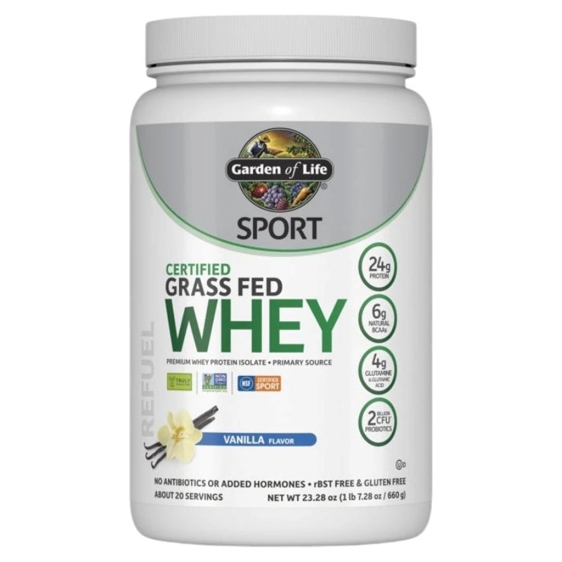 Bột Đạm Whey cao cấp từ bò ăn cỏ Sport Certified Grass Fed Whey Protein Garden of Life