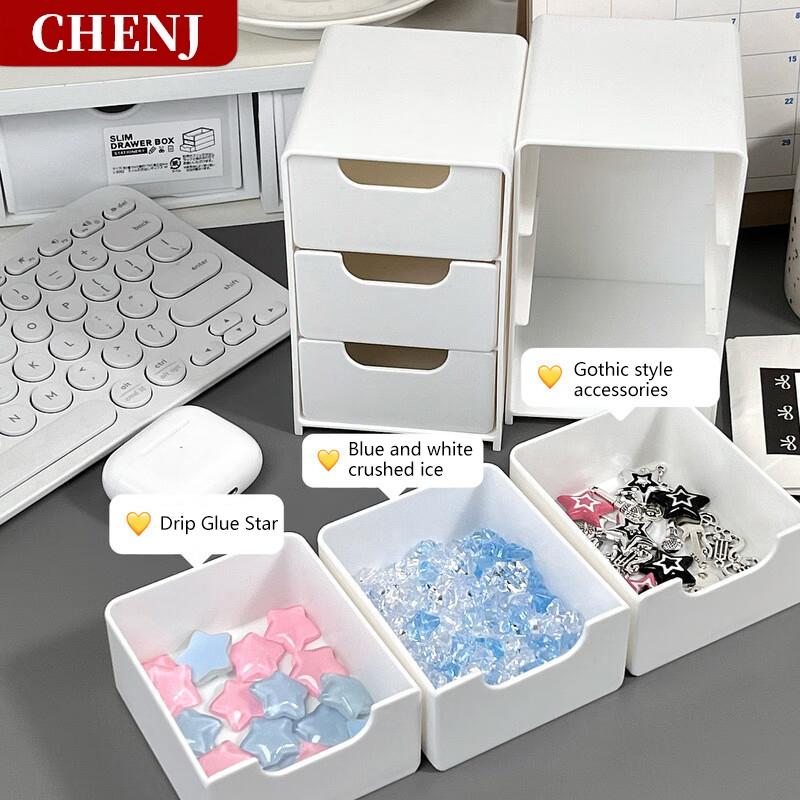 [COD] CHENJ TOOL Simple 3-layer Drawer Desktop Mini Storage Box Multi-functional Jewelry Stationery Sundries Storage Box Handmade Parts Organizer