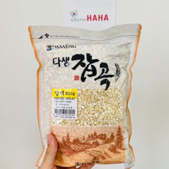 Gạo lúa mạch ép hàn quốc 800g DASAENG PRESSED BARLEY