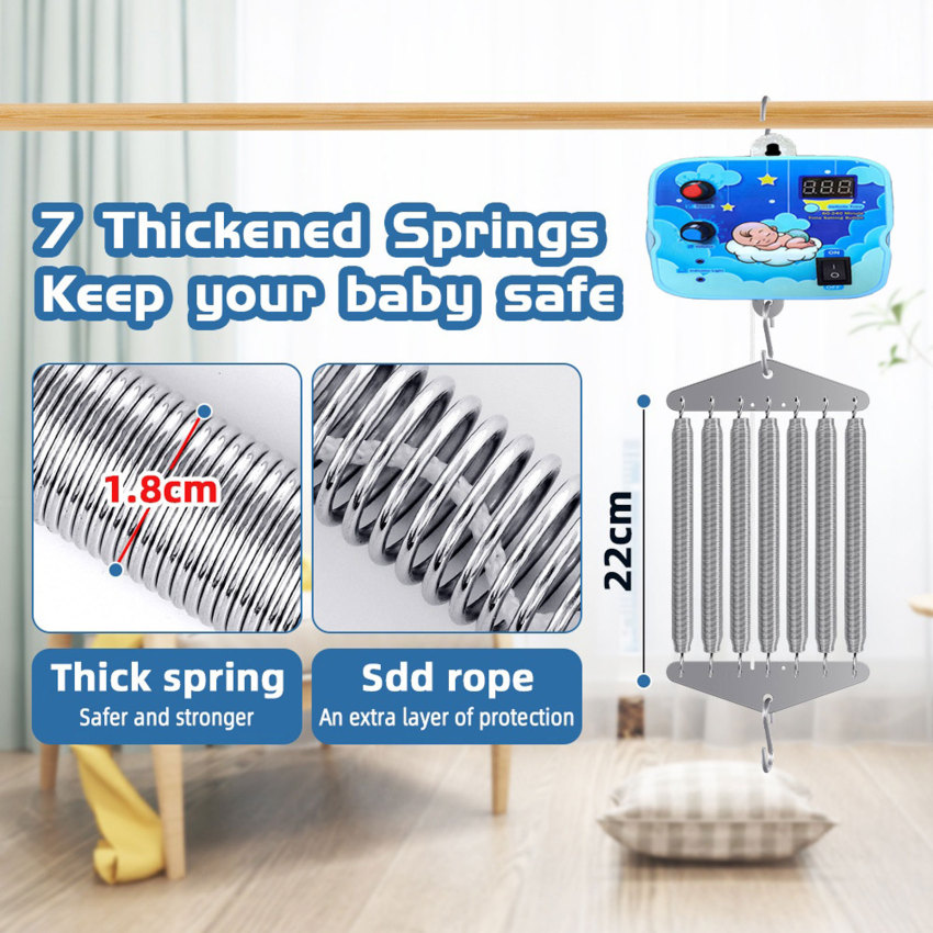 Điện bé bơi Điều Khiển Treo Điện Cradle Điều Khiển Với Có Thể Điều Chỉnh Hẹn Giờ Đu Mùa Xuân Cho Nôi trẻ em Và võng cho bé Miễn Phí Của Bạn Tay lên đến 42 Kg