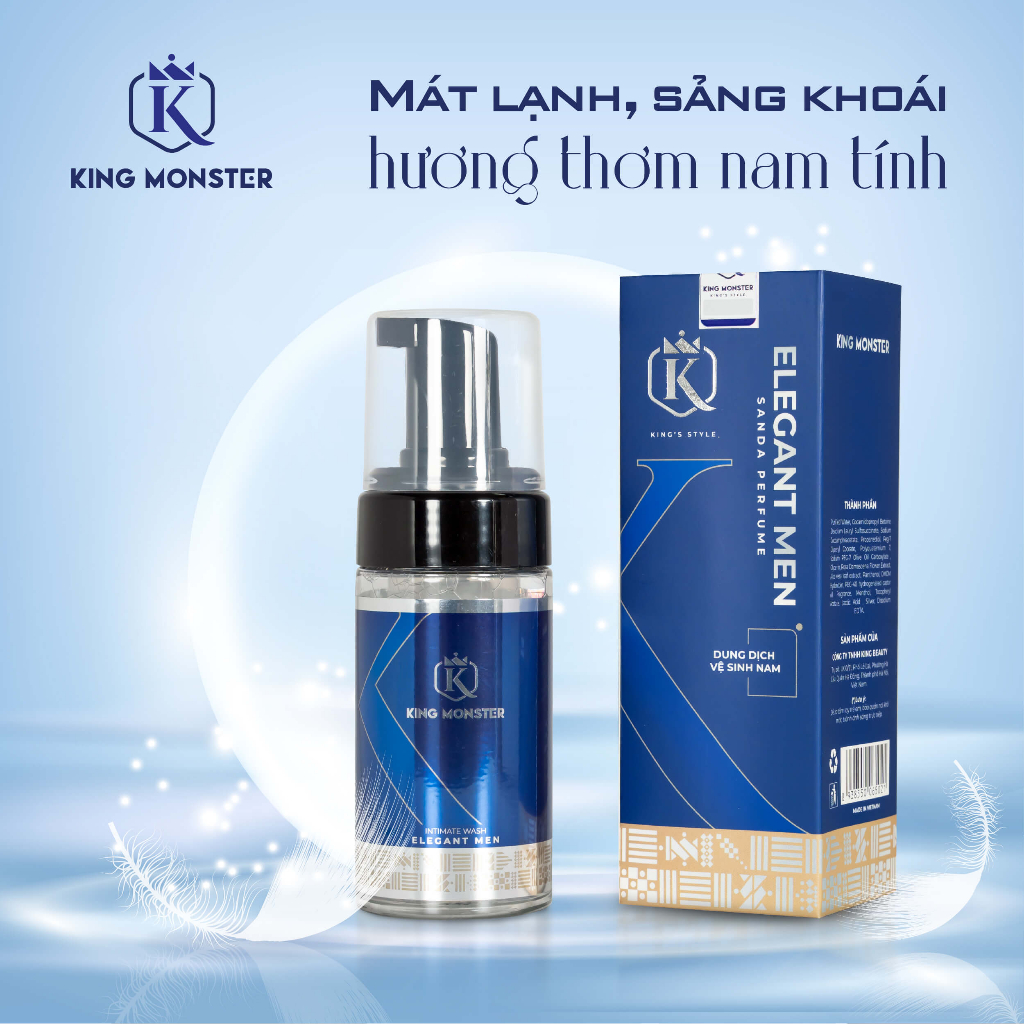 Dung dịch vệ sinh nam KING MONSTER hương thơm nam tính đẳng cấp quý ông cho phái mạnh 100ML/1 Chai