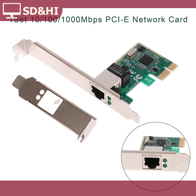 SD&HI 1ชุด10 100 1000Mbps Gigabit Ethernet PCI Express PCI-E การ์ดเครือข่าย RJ-45 LAN Adapter Converter Network CONTROLLER ราคา 117 บาท*ส่งฟรี