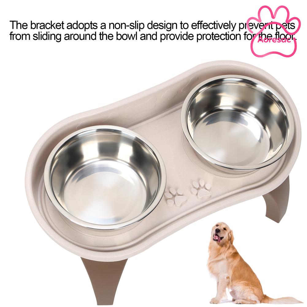 Aoresac Large Elevated Feeder Raised Stainless Steel Bowl Dog Feeder Raised Pet Bowl for Pet Cat Dog for Home Harga 106 Ringgit*Penghantaran Percuma