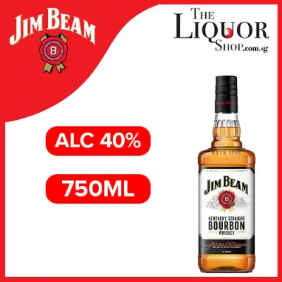 Jim Beam White Label Kentucky Bourbon Whiskey Alc 40% 750ml (Delivery in 3 to 5 working days- By The Liquor Shop )