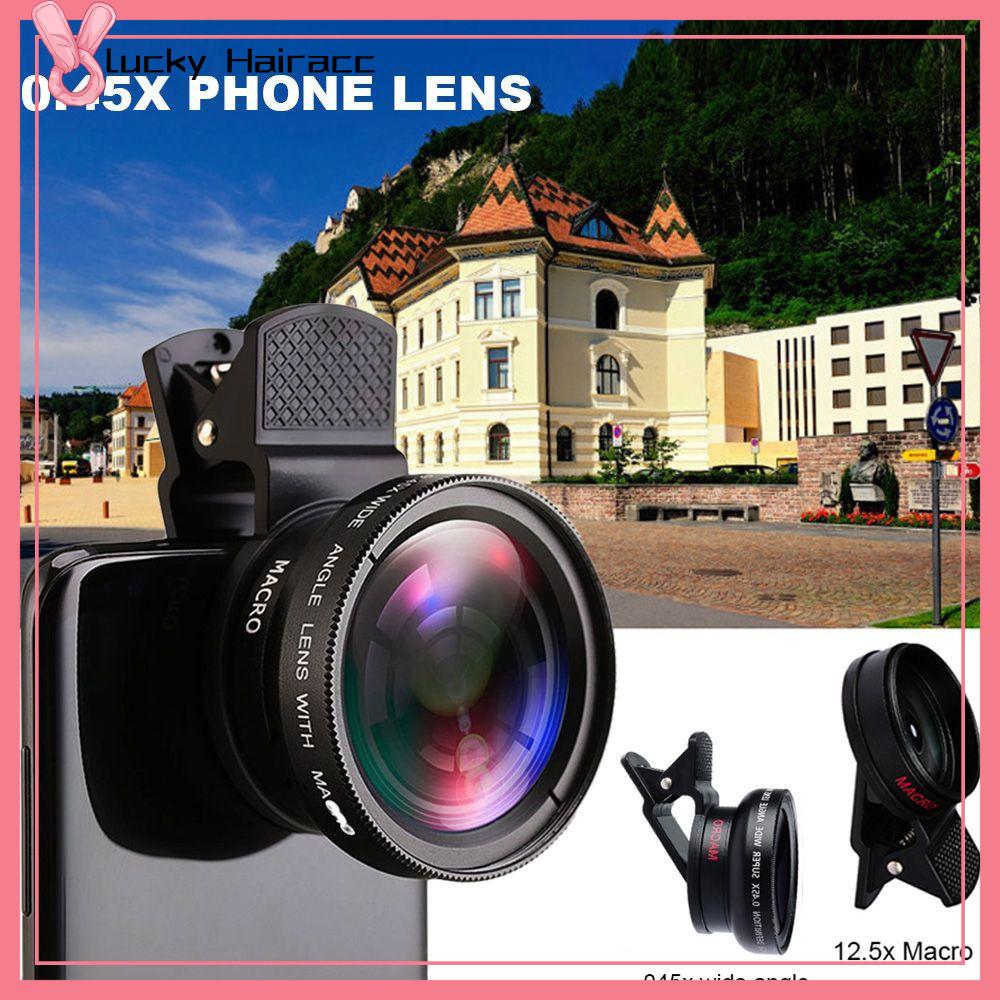 LUCKY HAIRACC Thời trang phổ quát Macro Góc rộng 0,45x Máy ảnh HD Ống kính điện thoại di động Kính thiên văn kẹp