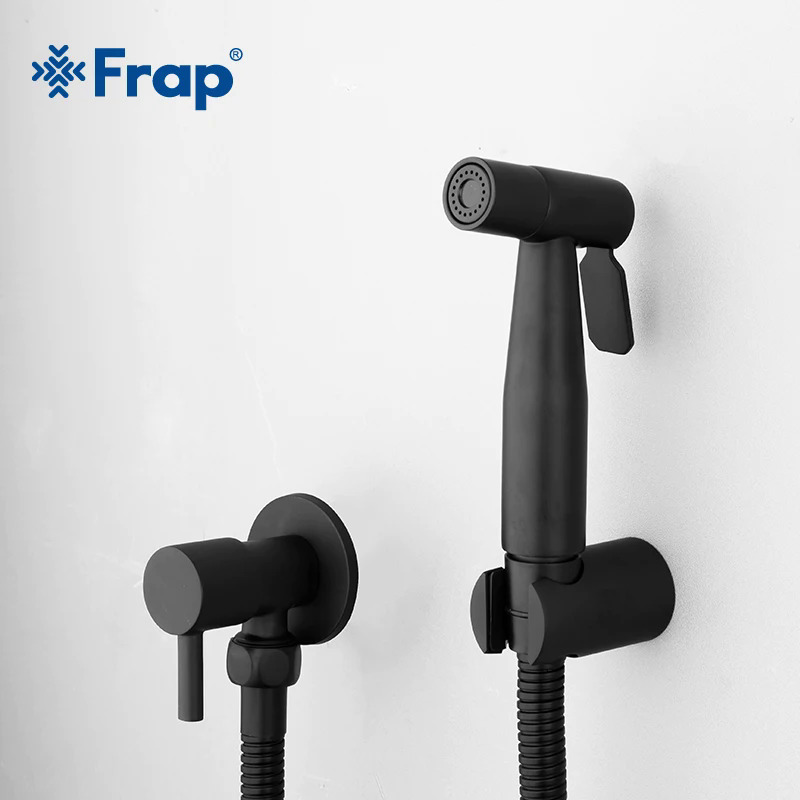 Frap Đen Chậu Vệ Sinh Vòi Hoa Sen Tay Phòng Tắm Lạnh Vòi Hoa Sen Chậu Vệ Sinh Vòi Hoa Sen Vệ Sinh Vòi Nước Tường Núi Chậu Vệ Sinh Vòi Nước Y50012