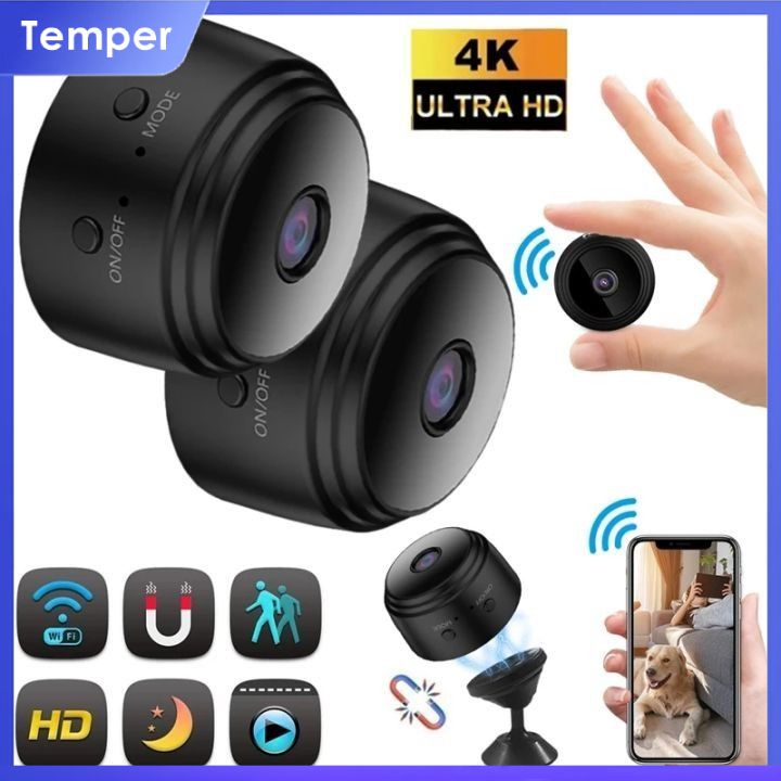 Temper A9 máy ảnh mini không dây IP WIFI màn hình mạng an ninh Cam HD 1080P an ninh nhà P2P máy ảnh thông minh không gian Wifi A9 Camera An Ninh Gia Đình Camera giấu kín cho nhà