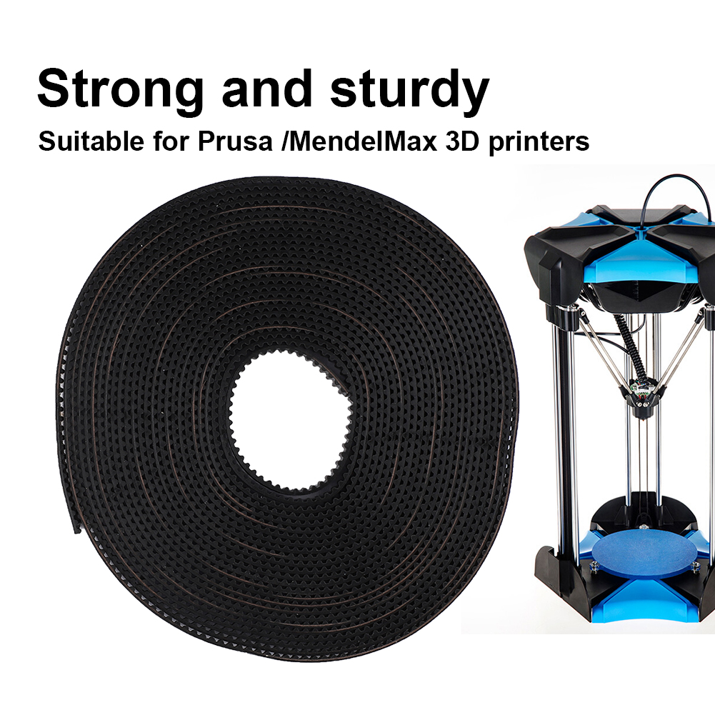 3D Phụ kiện máy in đen cao su dây đai răng bánh xe đồng Bộ Kit cho Prusa mendelmax