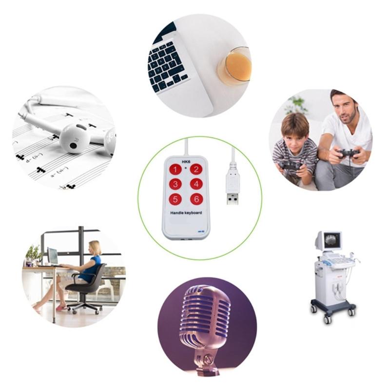Bàn phím lập trình phím tắt bàn phím macro 6 chức năng phím thuận tiện thiết lập bàn phím để điều khiển dụng cụ