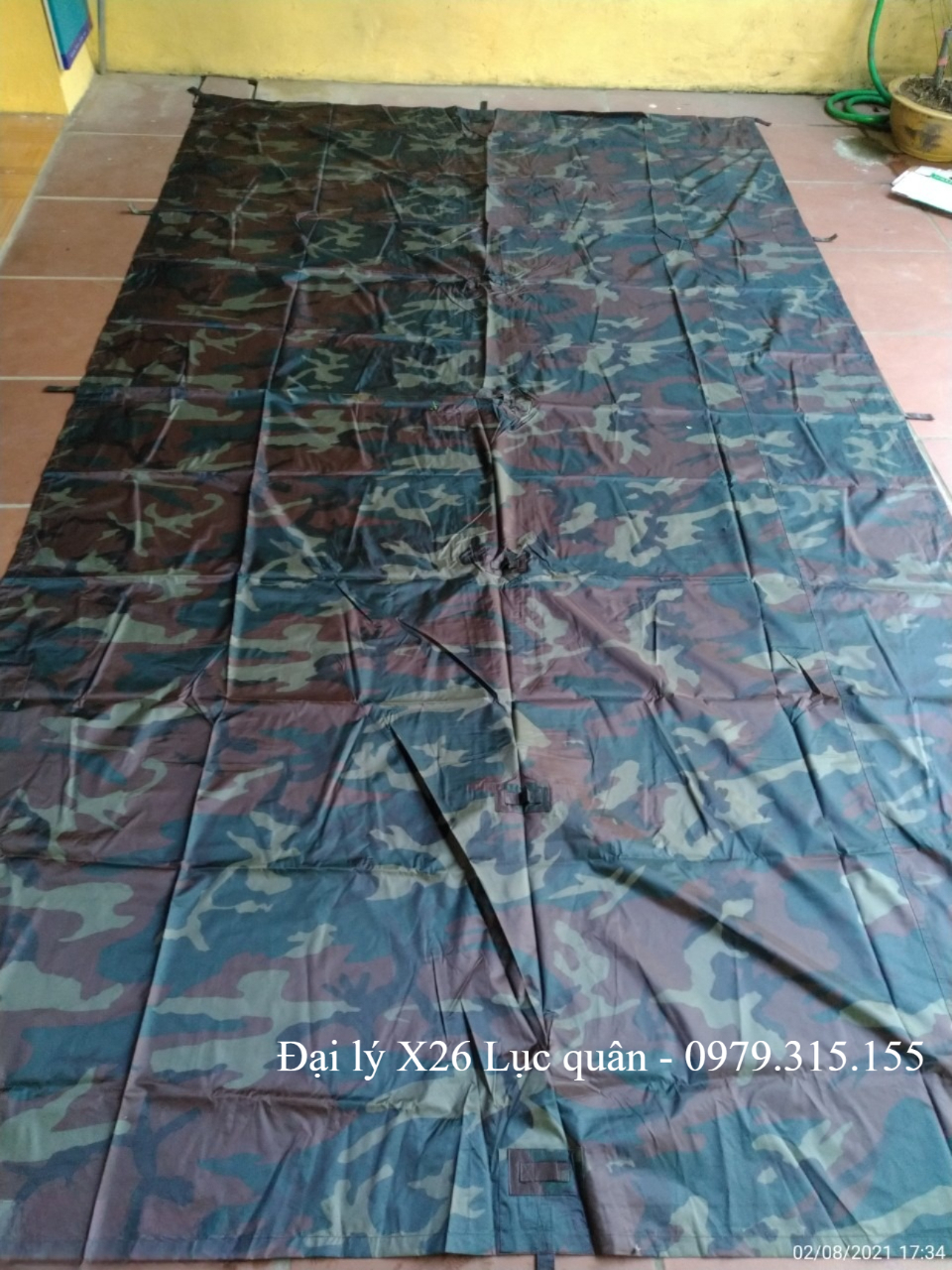 [3m2 x 1m8] Tăng che mưa, tấm bạt che mưa rằn ri cao cấp