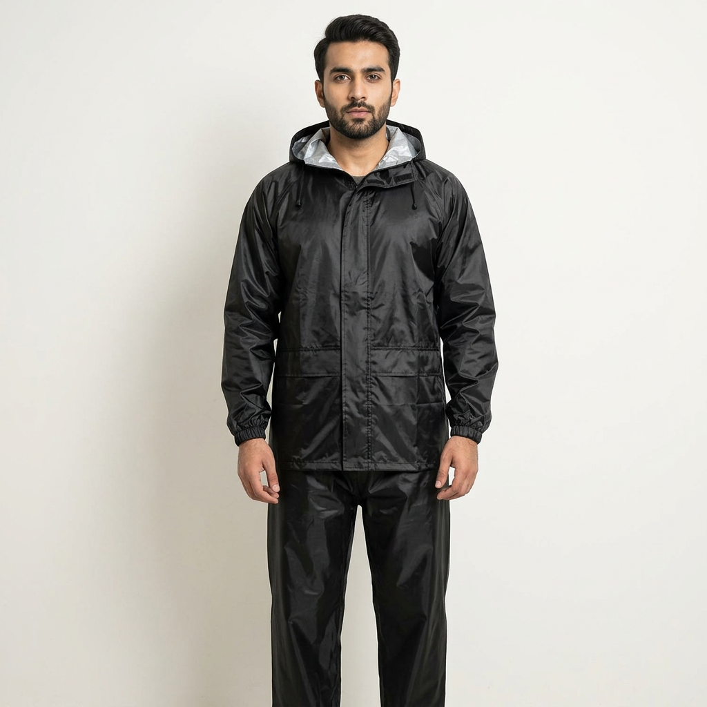 Rain Suit for Men Season Waterproof Parachute Fabric Complete Protection From Rain & Dust For Men & Women Universal Size  Barsati Multi Color