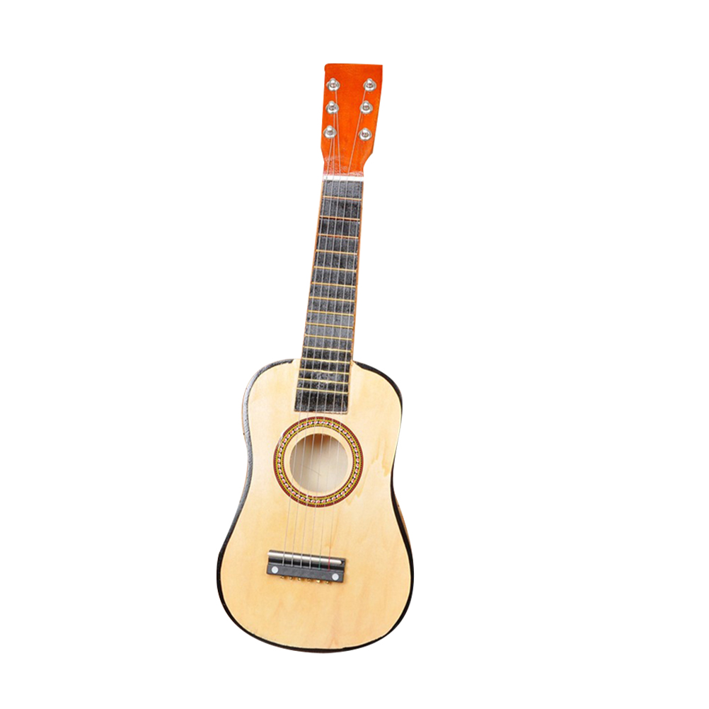 21inch Acoustic Guitar Mini Guitar nhạc cụ bằng gỗ thủ công cho người mới bắt đầu trẻ em (Màu be)