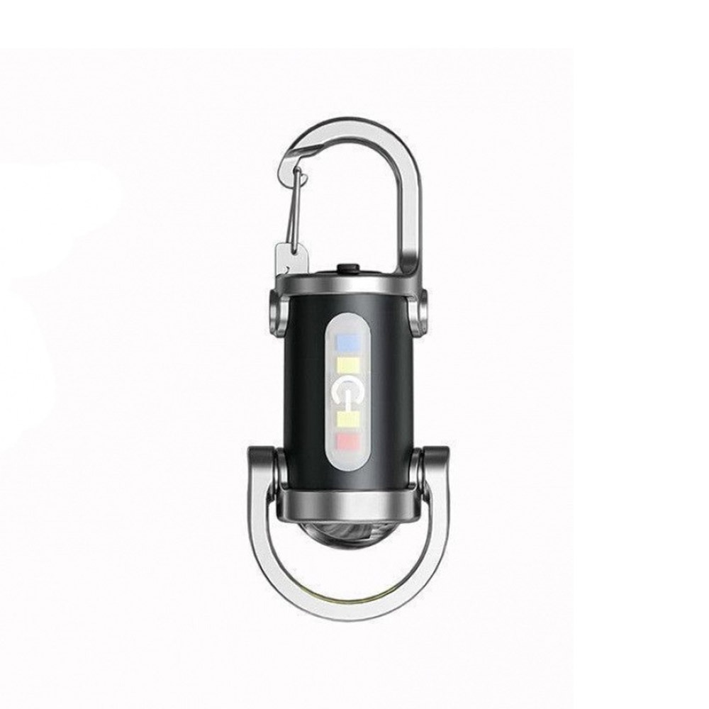 LUV LIVING COB LED LED Keychain Flashlight 7 Gears Adjustable Super Bright Portable Work Light Durable with Hook Mini Flashlight Outdoor