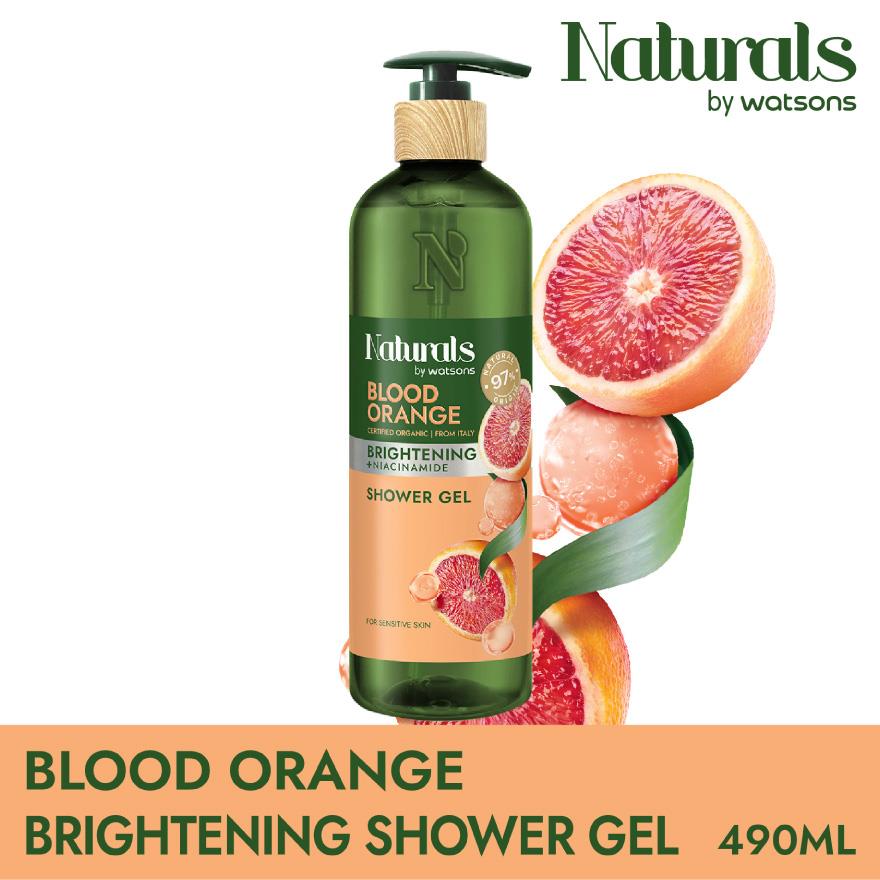 NATURALS BY WATSONS Blood Orange Brightening Shower Gel 490ml Harga 19 Ringgit*Penghantaran Percuma