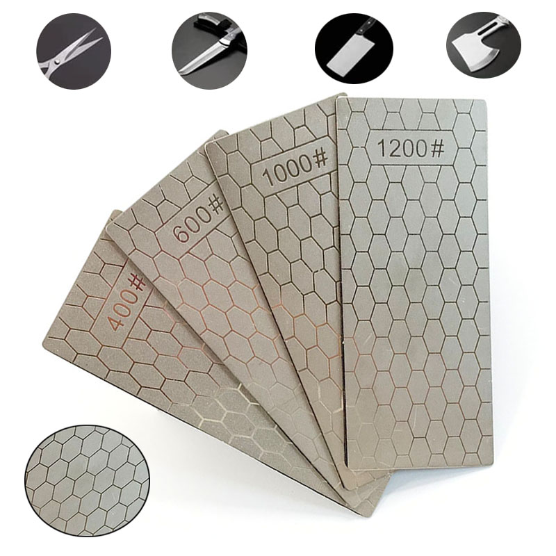 Diamond Knife Grindstone 400# 600# 1000# 1200# Grindstone Sharpener Ultra-thin Honeycomb Surface Grindstone