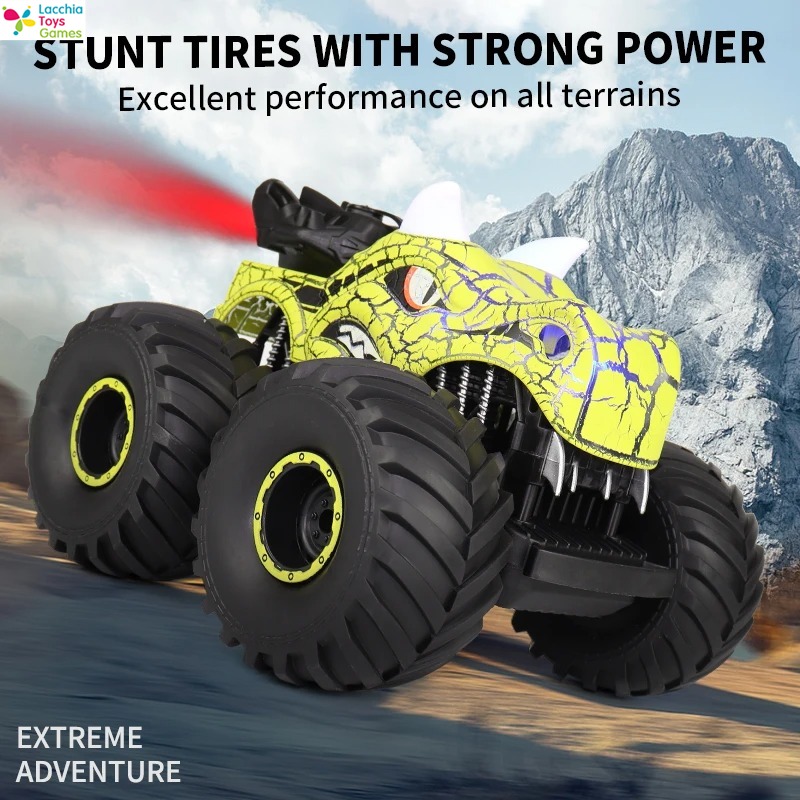 Remote Control Car For Kids Dinosaur Spray Toy 2.4G 6CH Off-road Vehicle With Lights Sound Car Toy Model Gifts For Boys Girls ราคา 587 บาท*ส่งฟรี