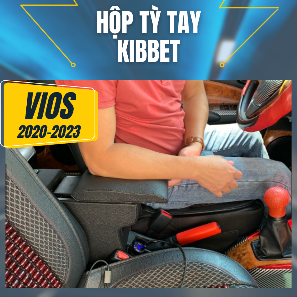 Hộp tỳ tay Vios 2020 Kibbet – Bệ tì tay không khoan vít lᴏại 1490 chuẩn theo xe không cho Fadil Xpan