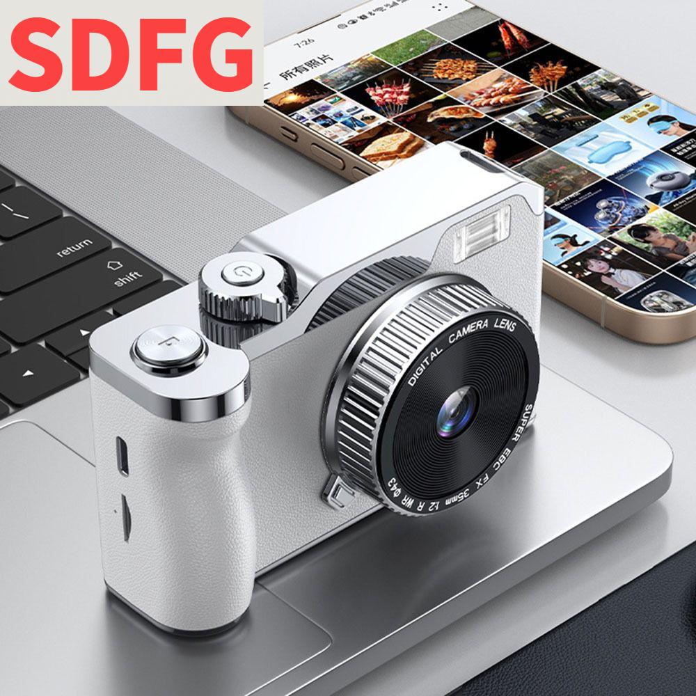 SDFG โฟกัสอัตโนมัติ กล้องดิจิตอล 4K HD กล้องคู่หน้า/หลัง ซูม 16 เท่า กล้อง CCD ระดับเริ่มต้น แบบพกพา ไฟ LED เสริม กล้องถ่ายภาพและวิดีโอ 64MP นักเรียนเริ่มต้น ราคา 738 บาท*ส่งฟรี